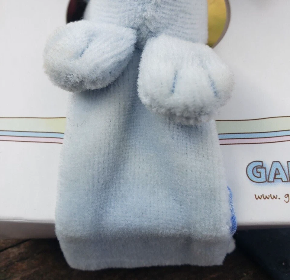 Sonajero de muñeca bebé azul entero perro cachorro bordado patas faciales suave de colección Foto 4 de 4