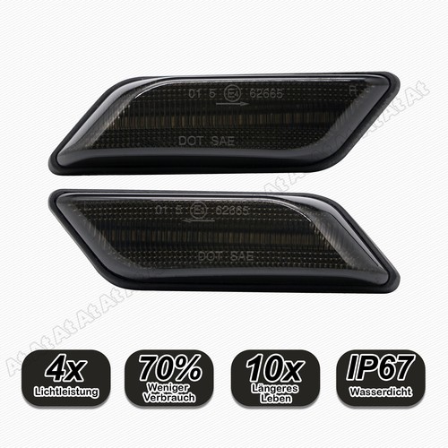 Intermitentes laterales LED negros para BMW Z3 E36/7 E36/8 M Roadster Coupe 96-02 intermitentes - Imagen 2 de 8