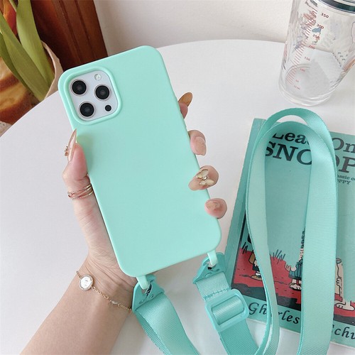 Crossbody Necklace Strap Lanyard Soft Phone Case Cover For iPhone 17 16 Pro Max - Picture 14 of 32
