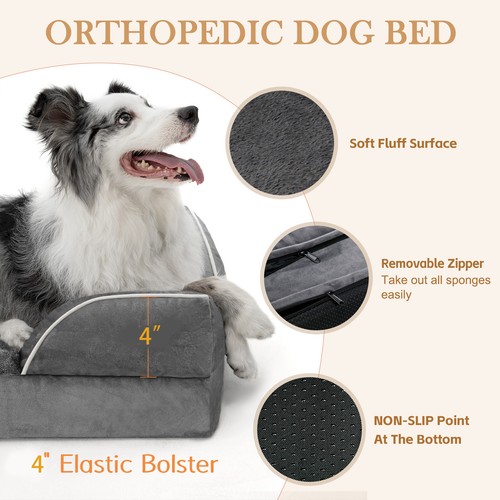 Mittelgroße Jumbo orthopädische Hundebett Haustier Matratze abnehmbar Memory Foam Polster - Bild 28 von 43
