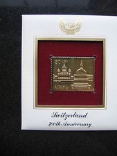 1991 Switzerland 700th Anniversary Gold Stamp replica FDC Golden Cover