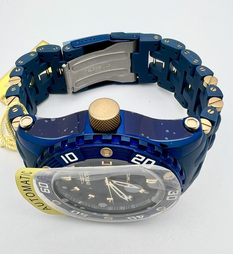 Invicta Men’s Sea Spider Blue Dial Blue Gold Bezel 50mm Automatic Watch 31693 - 第 8/11 張圖片