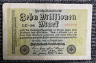 Germany 10 Million Mark 1923 Banknote – "Zehn Millionen Mark" | Historic Bill