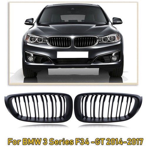 Parrilla delantera negra mate parrilla para BMW F34 serie 3 GT 2013-2018 - Imagen 1 de 8