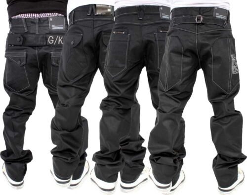 G-King Men's Denim Loose Fit Jeans, Black Coated, Is Time Money, Hip Hop  Star | eBay