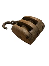 Antique Block & Tackle Pulley Rustic Primitive Barn Farm Country Decor
