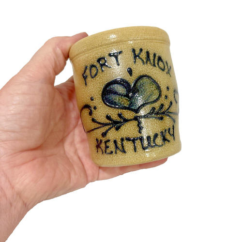 Maple City Pottery EE. UU. Pequeña Vasija Fort Knox Kentucky Corazón Granja Cocina - Imagen 5 de 8