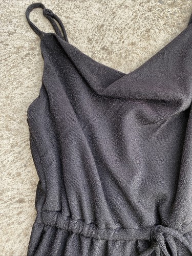NEW & TAGS Blossom black glitter look ladies dress cowl neckline Size 6 - Picture 4 of 12