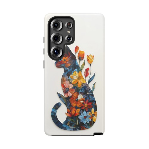 Cat Floral Stained Glass - Phone Ink Cover Case for iPhone, Galaxy, Pixel - 第 194/273 張圖片
