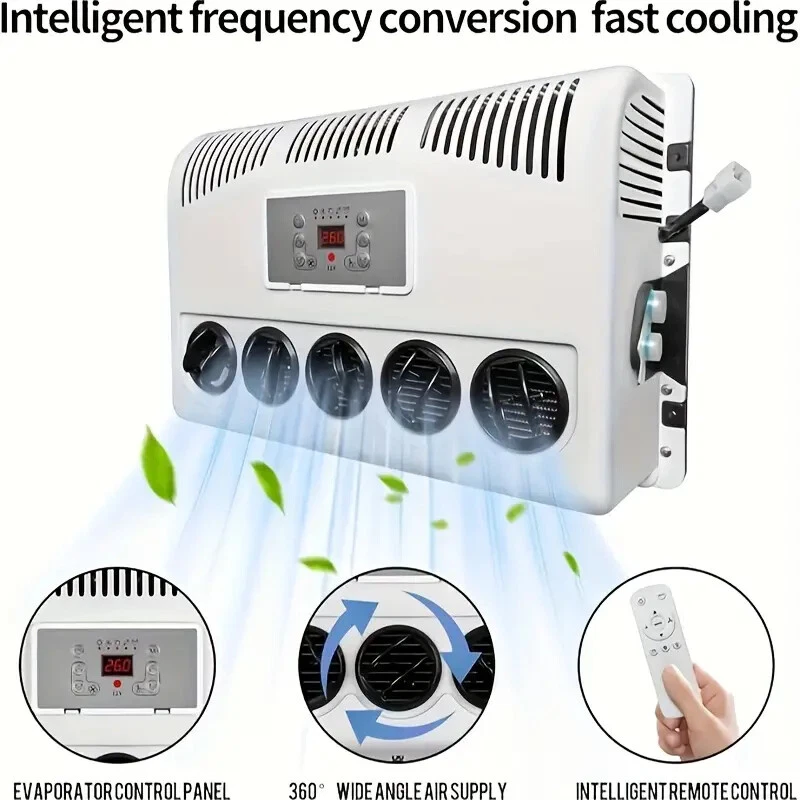12000BTU 12V Air Conditioner Mini Split A/C For Semi Trucks Bus RV Caravan Vans - Image 3 of 4