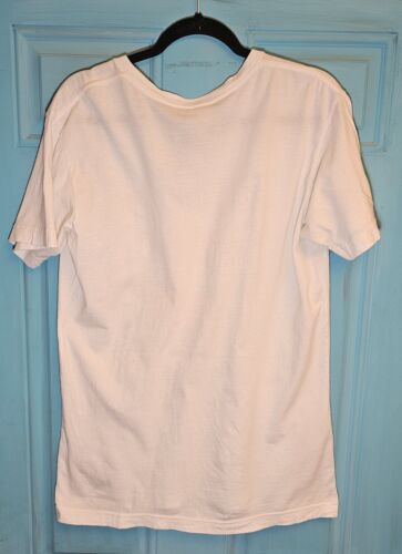 Ed Hardy by Christian Audigier White T-Shirt Sz Med Skull Hart Love Kills Slowly - Picture 2 of 6