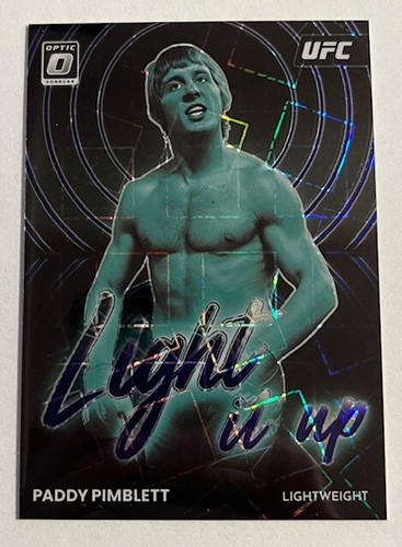 Paddy Pimblett - 2023 Donruss Optic UFC si accende viola velocità Prizm 29/59 - Foto 2 di 3