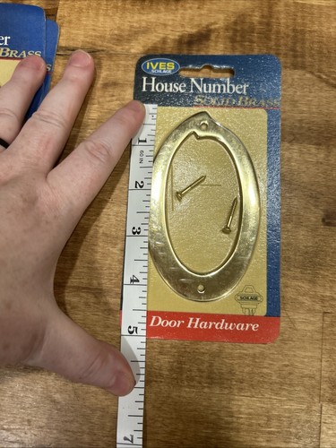 Ives Schlage Brass House Numbers 0 - Picture 4 of 5