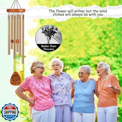 Retirement Gift for Women, 35" Wind Chimes, Happy Retired Gifts for Women Men - Afbeelding 3 van 5