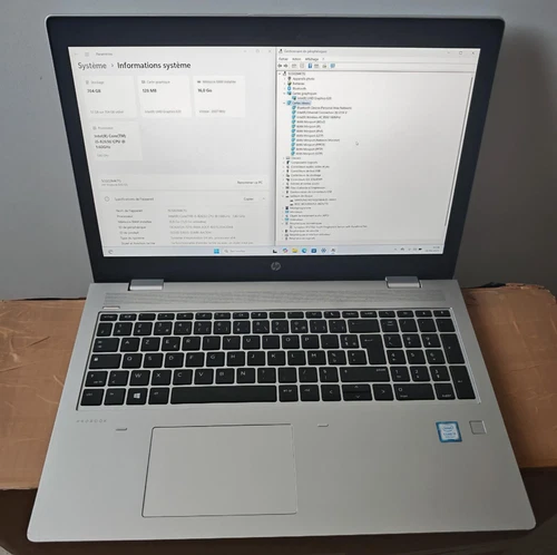 HP ProBook 650 G5 / i5-8265U / 16 Gb RAM / SSD NVMe 256 Go + 500 Go HDD / 15.6