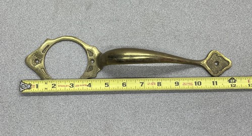 Vintage Large Solid Brass Door Push Pull Ornate Handle 12 Inches Long - Picture 5 of 6