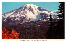 WA Washington Mt. Rainier National Park from Tatoosh Range Chrome Postcard