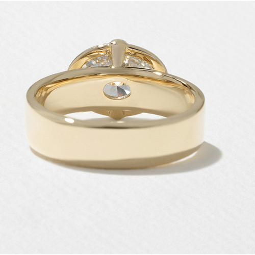 Yellow Gold Engagement Ring 18k 2.00 Ct Oval Cut IGI Lab Grown Diamond 5 6 - Picture 4 of 13
