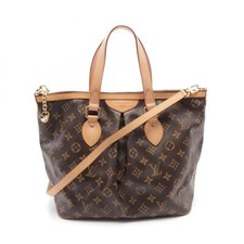 LOUIS VUITTON Palermo PM 2way Tote Handbag M40145 Monogram canvas Brown Used LV
