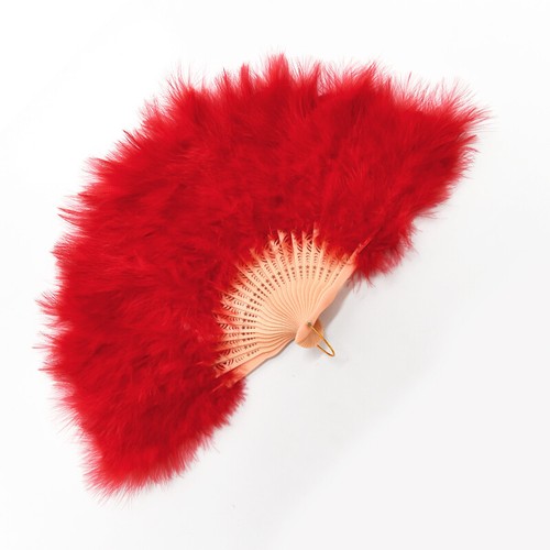 Feather Hand Fan Folding Fancy Dress Party Retro Dance Costume Accessory Fashion - Picture 8 of 11