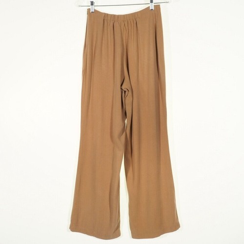 Pantalones Monterey Bay para mujer talla 8 pierna ancha tacto chamise beige cremallera lateral - Imagen 4 de 9