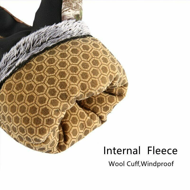 Guantes de camuflaje dedo completo unisex guantes gruesos para esquí al aire libre caza Foto 4 de 4