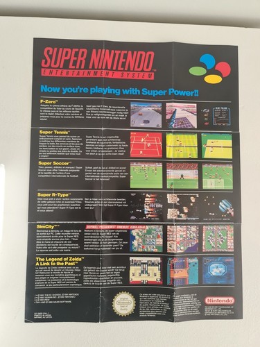 RARE NEUF SUPER NINTENDO SNES NES POWER STATION 16-BIT OVP Game boy Boxed boite - Foto 11 di 12