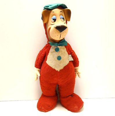 1958hanna barbera huckleberry houndぬいぐるみ Vtg 1958 Huckleberry Hound Rubber Face Plush Knickerbocker Hanna
