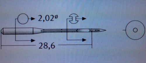 SCHMETZ NM:80 GRÖSSE 12 B-27 DCX27 INDUSTRIAL OVERLOCKER NÄHMASCHINEN NADEL - Bild 4 von 4