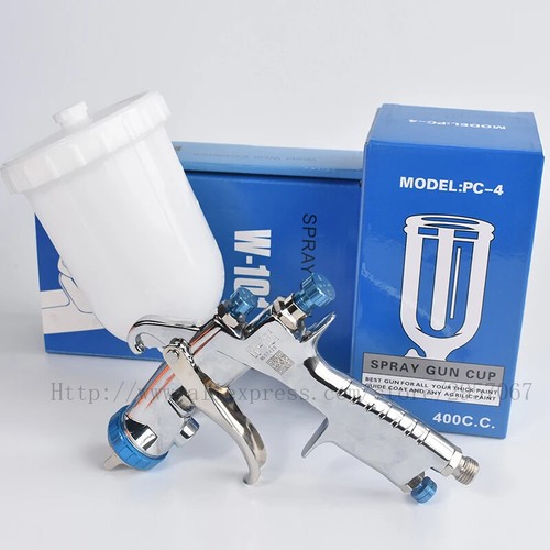 High quality W101 hvlp gravity spray gun W-101 400CC plastic pot - Imagen 2 de 26