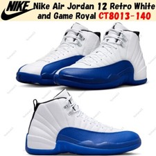 Nike Air Jordan 12 Retro White and Game Royal CT8013-140 Men's Size