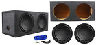 (2) Polk Audio Db1242Dvc 12” 2220 Watt Car Subwoofers+Sealed Sub Box Enclosure