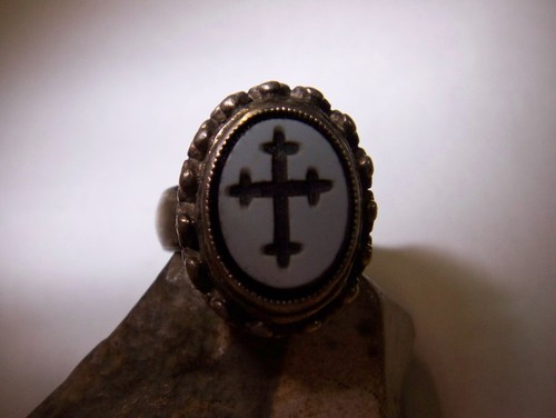 Christlicher-Weihe-Ring-Pater-Priester-Pfarrer-925er-Silber-Kronen-Dekor - Bild 1 von 7