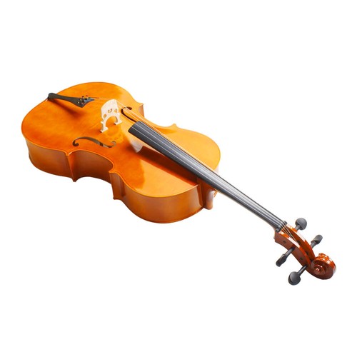 NEW 4/4 Wood Cello Bag Bow Rosin Bridge Accessories Basswood Natural Color US - Picture 12 of 21