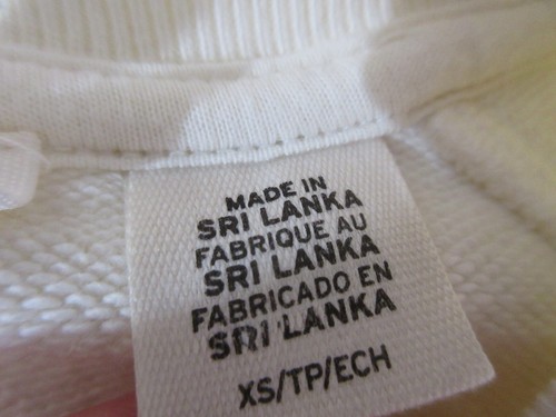 Sz XS LEVI'S Women's Sweatshirt Ivory Crop Logo Comfy Cotton Long Sleeve Y2K - Picture 8 of 13