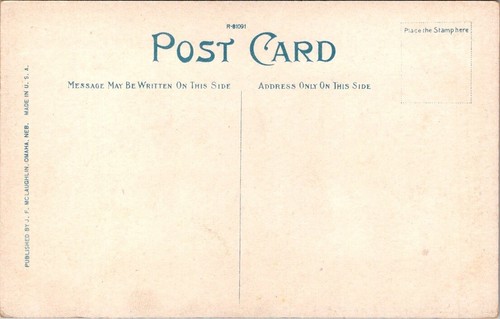 Tarjeta postal sin usar Missouri River View en OMAHA, Nebraska NE - Imagen 2 de 2