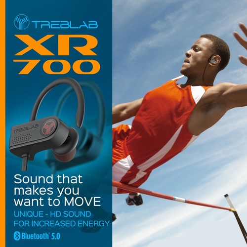 TREBLAB XR700 Wireless Workout Earphones Custom Adjustable Earhooks - Picture 4 of 40
