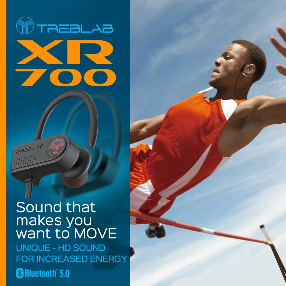 TREBLAB XR700 Wireless Workout Earphones Custom Adjustable Earhooks - Image 4 of 4