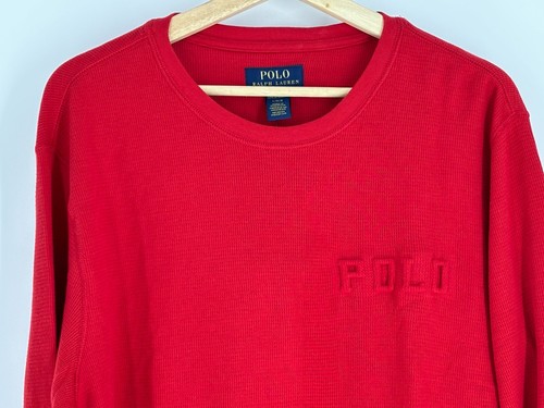 Neu mit Etikett Polo Ralph Lauren rot Thermo Nachtwäsche Pyjama Shirt Herren Größe Large - Bild 5 von 10