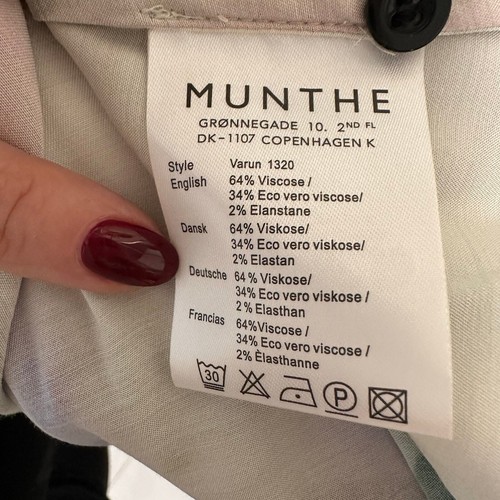 Munthe Varun Tie Dye Hemdblusenkleid In Weiß Copenhagen - Bild 9 von 12