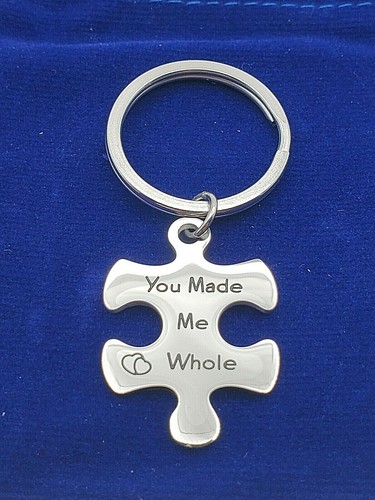 EILYGEN Always Yours and You Made Me Whole Stainless Steel Keychains for Couples - Bild 6 von 8