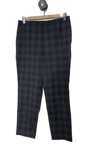 J. Jill Size 2X Ponte Knit Slim Leg Pull On Legging Pants Black Plaid Stretch - Picture 2 of 9