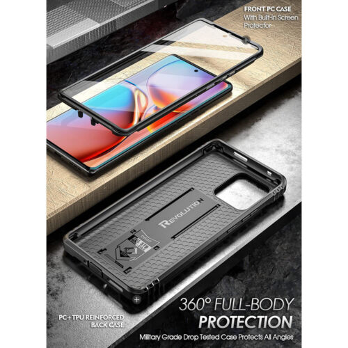 Für Motorola Moto Edge Plus 2023 Hülle | Poetic mit Ständer Robust Cover Schwarz - Bild 2 von 6