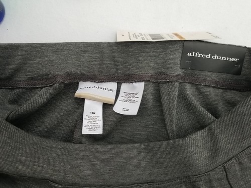 Womans Alfred Dunner Grey Slim Fit Pants, Size 16 W,  NWT - Picture 5 of 5