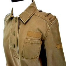 MARC BY MARC JACOBS Military Dress Olive Green Cotton Canvas Women's Fits M EUC*