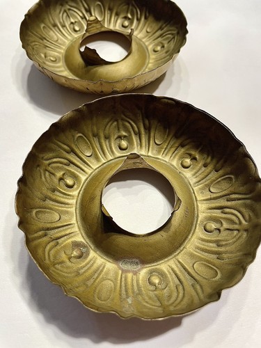 Lámpara de techo antigua lámpara push on ornamentada pieza de lámpara bobeche - Imagen 3 de 10