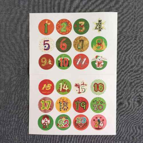 Labels until Stickers Sleeps 24 Christmas -1 Countdown Calendar 24 X Advent - Picture 5 of 22