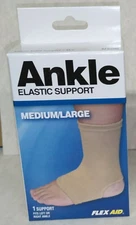 Flex Aid Elastic Ankle Stabilizer Support Brace Wrap Medium / Large