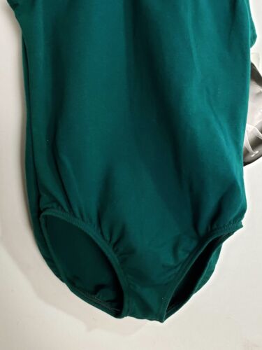 Niñas Niños Grande 12/14 Tanque Leotardo Verde Pino Mezcla Algodón Ropa de movimiento Nuevo con etiquetas - Imagen 3 de 5