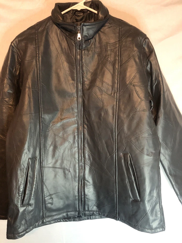 Abrigo/chaqueta de cuero gris para mujer Tudor Court By Haband talla grande Foto 2 de 4